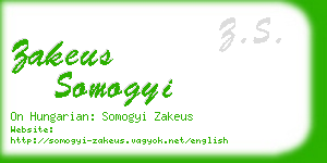 zakeus somogyi business card